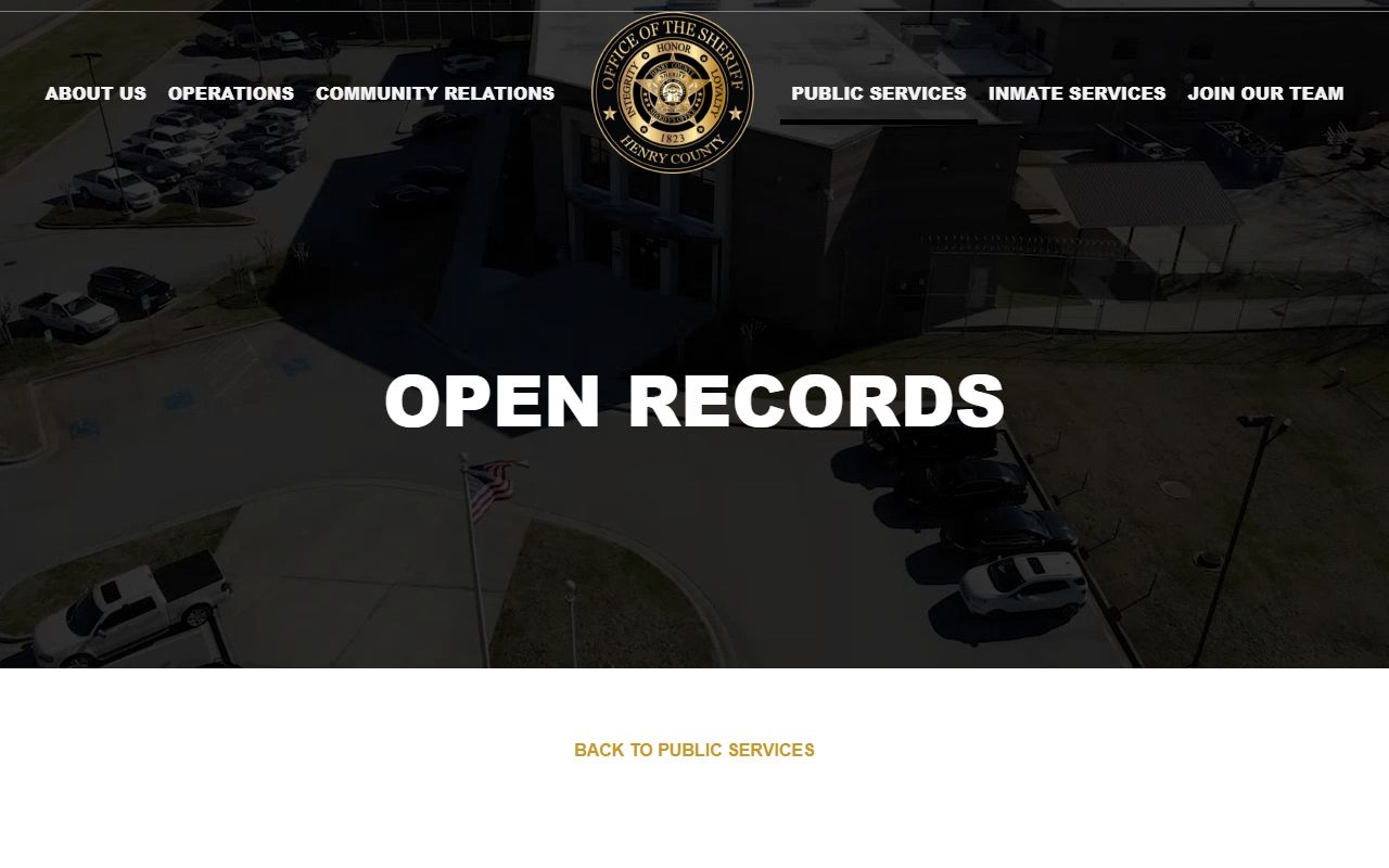 Henry County jail mugshots open records request channel
