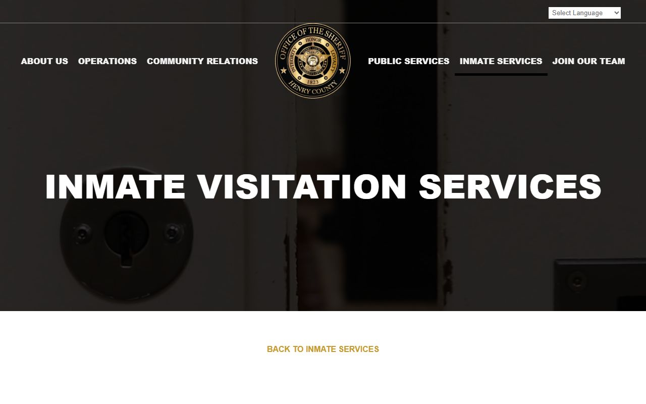 Henry County inmate records visitation scheduling and jail rules